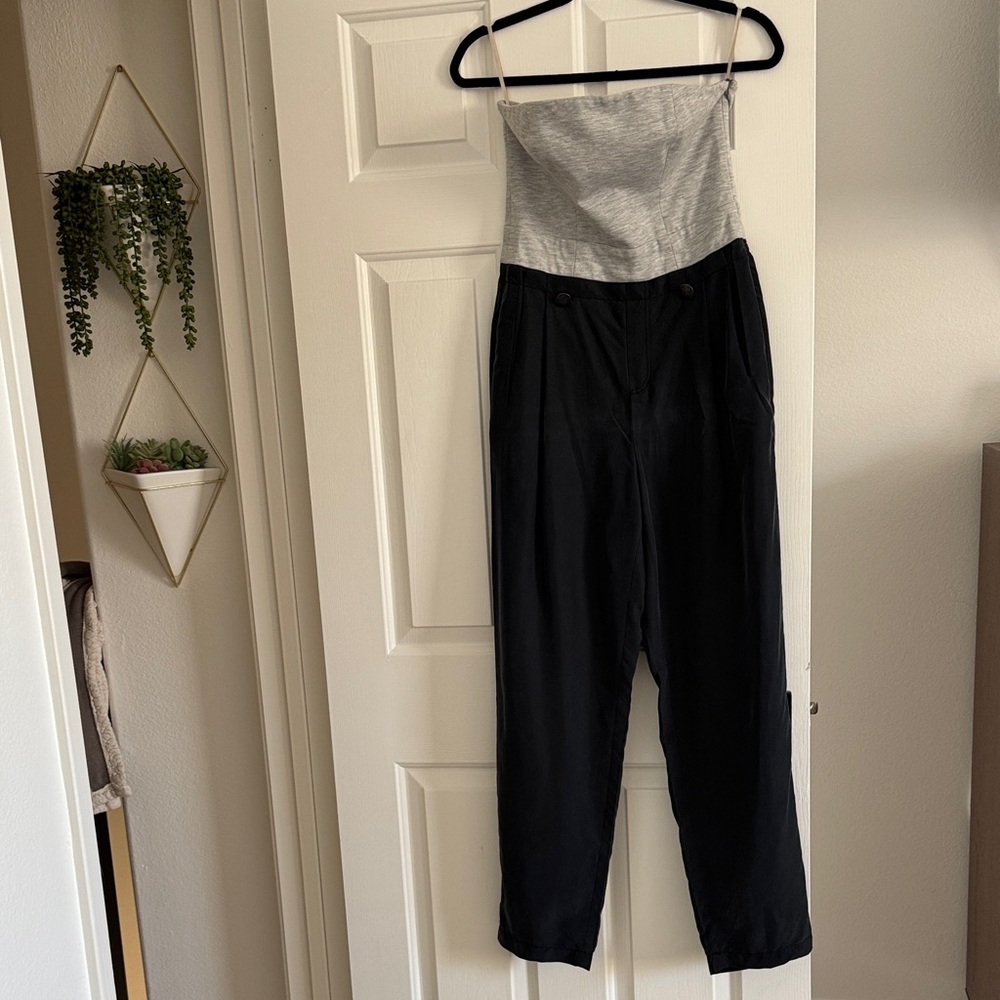 RACHEL Rachel Roy Gray and Black Jumpsuit
